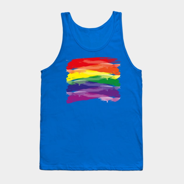 Rainbow | Abstract Rainbow Tank Top by Eclectic At Heart